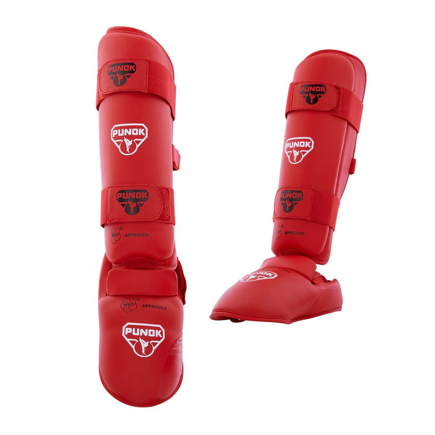 Punok WKF Approved RED Shin Instep